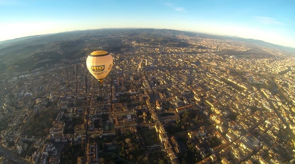 View of the city on de Balloon Ballooning in Florence, View of the city,