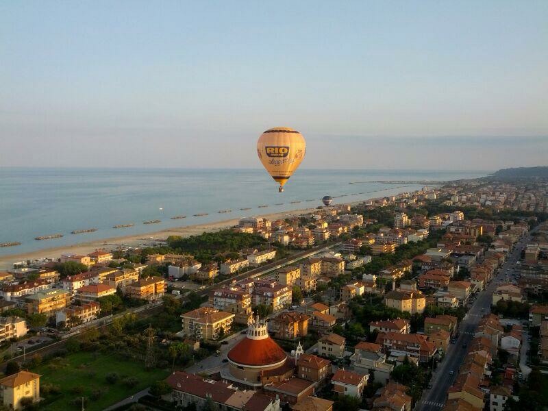 Sea view from a hot air balloon