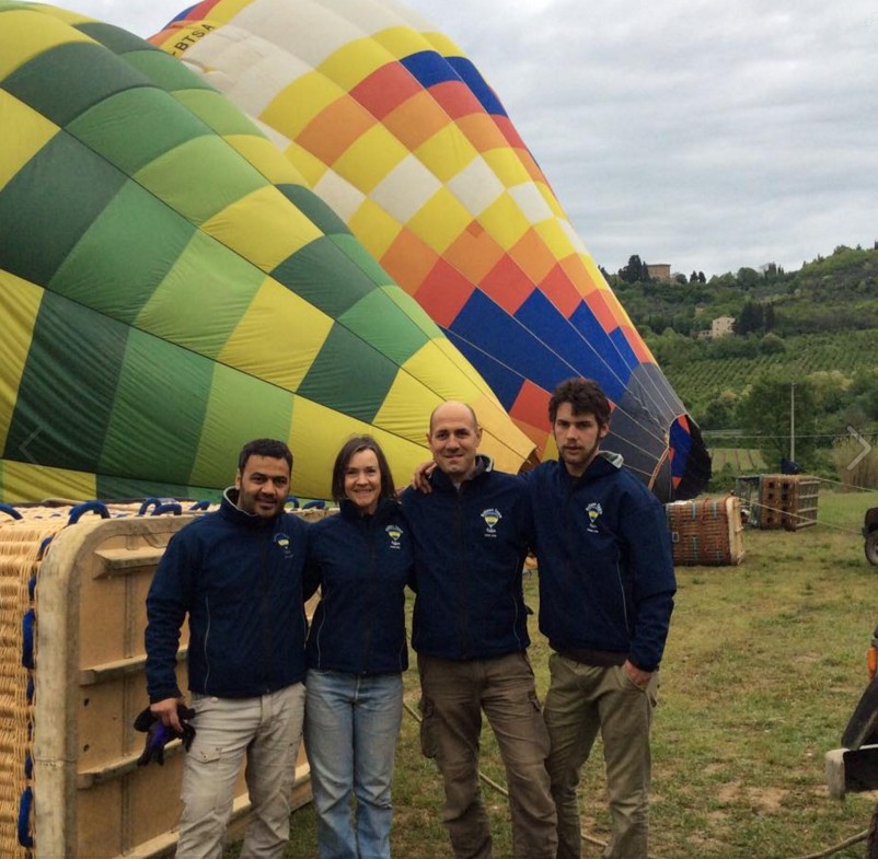 Ballon Team Italia on the take-off field