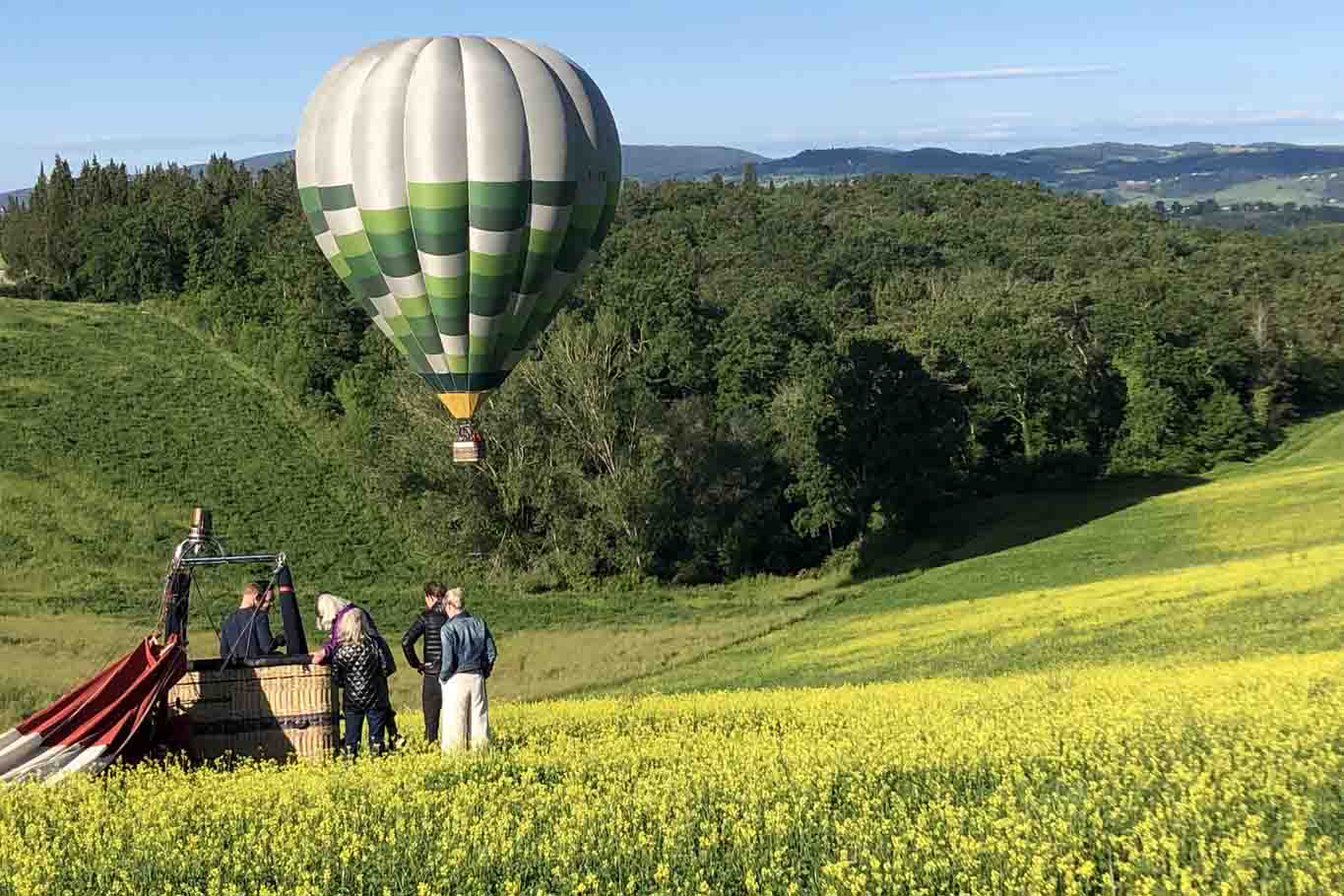 Green Balloon over the chianti