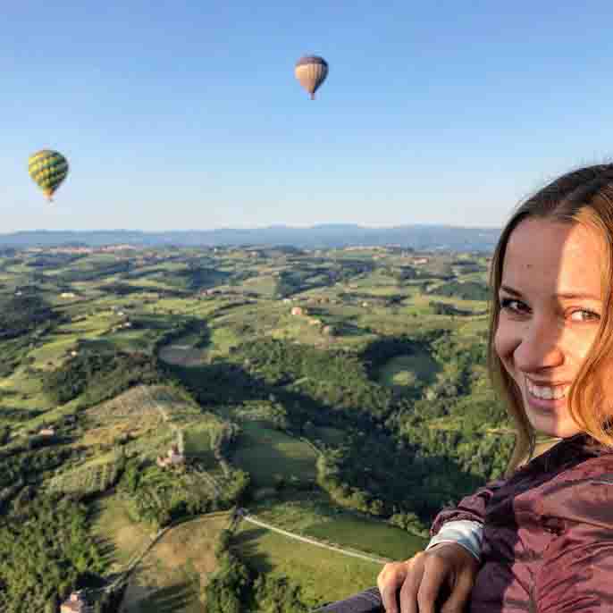 Ballooning in Florence, View of the city, 